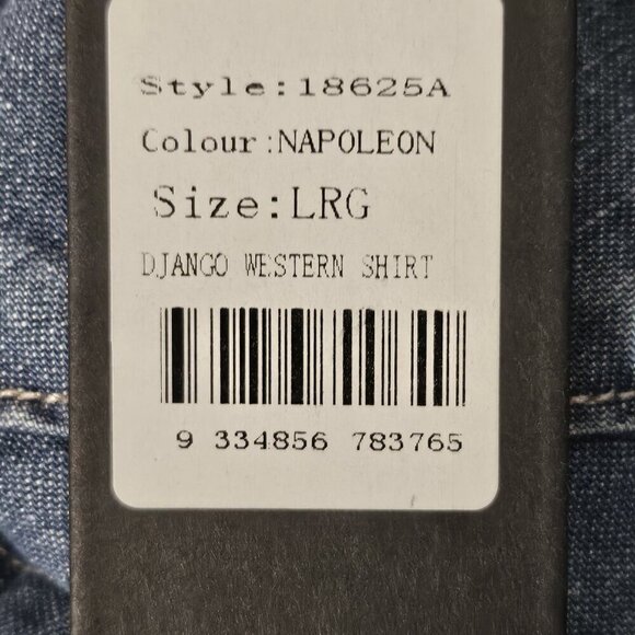 2/$50 Man X OneTeaspoon Napoleon Django Western Shirt Size L | Rugged & Stylish - Picture 6 of 7